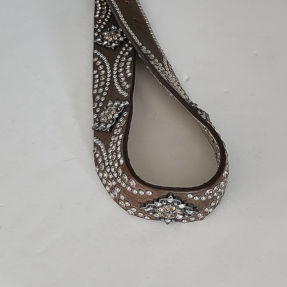 Vintage Rhinestone Studded Buckle Belt - Picture 13 of 14